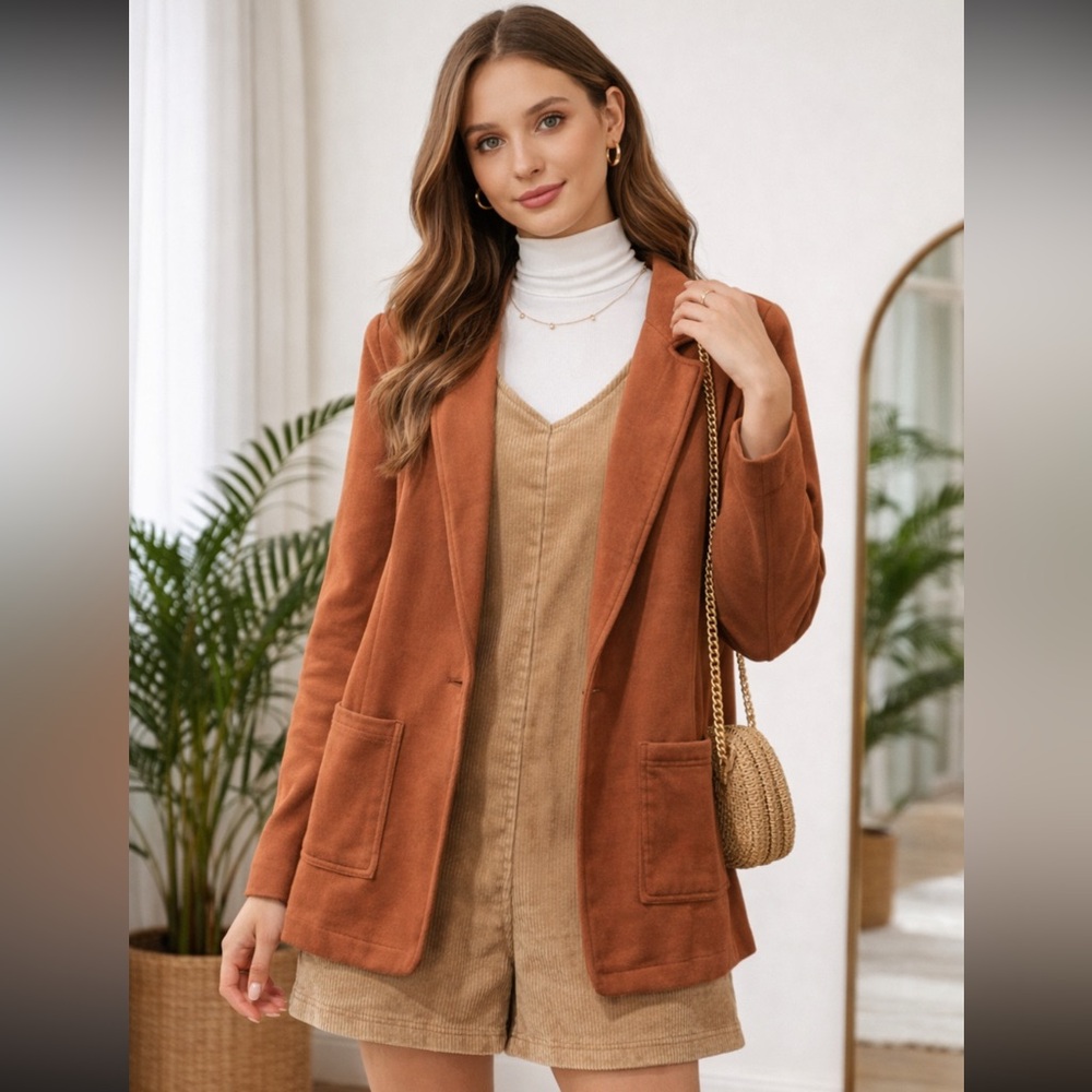 Time and Tru Women's Rust Blazer